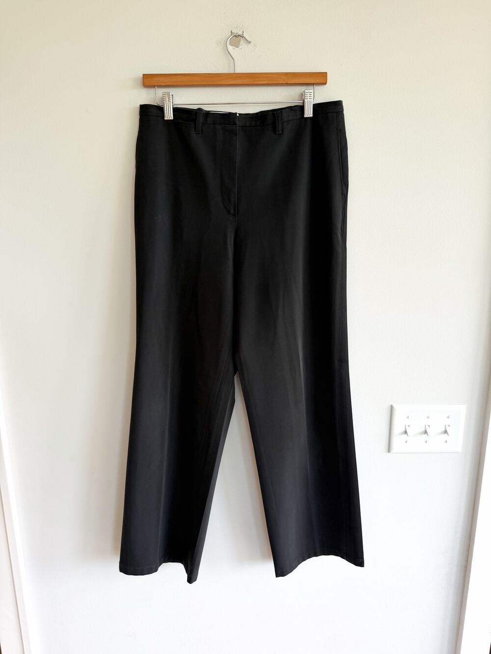 Jil Sander High Rise Straight Leg Trouser Pants Black 42
